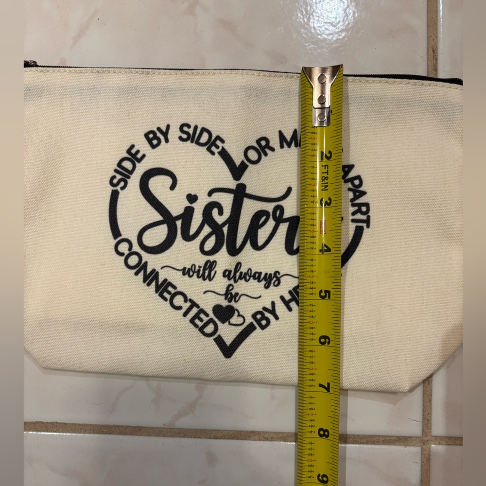 Sisters Floral Canvas Tote Bag Set - Black and Cream - Picture 11 of 13